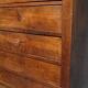 Empire Restoration period chest of drawers in mahogany, with a marble top.