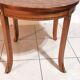 Round coffee table Louis XVI style markerage in checkerboard cubes, nineteenth century