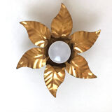Ceiling lamp flower golden leaves