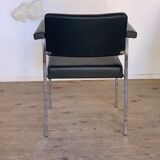 Vintage chrome and leatherette office chair