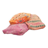 Moroccan wool pouf