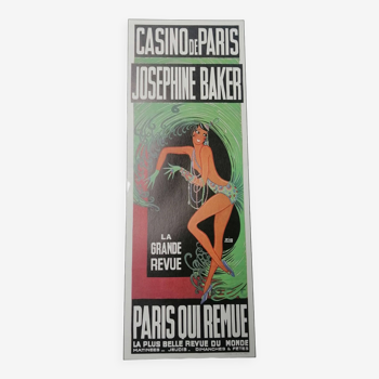 Posters Casino de Paris Joséphine Baker/Mistinguett repro année 70