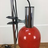 Floor lamp space age 2 spots red and chrome 1970