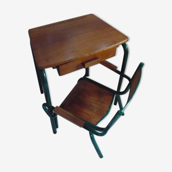 Bureau et fauteuil-chaise vintage pour jeune enfant