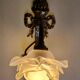 Art Nouveau wall light in bronze and glass paste - early 20th century