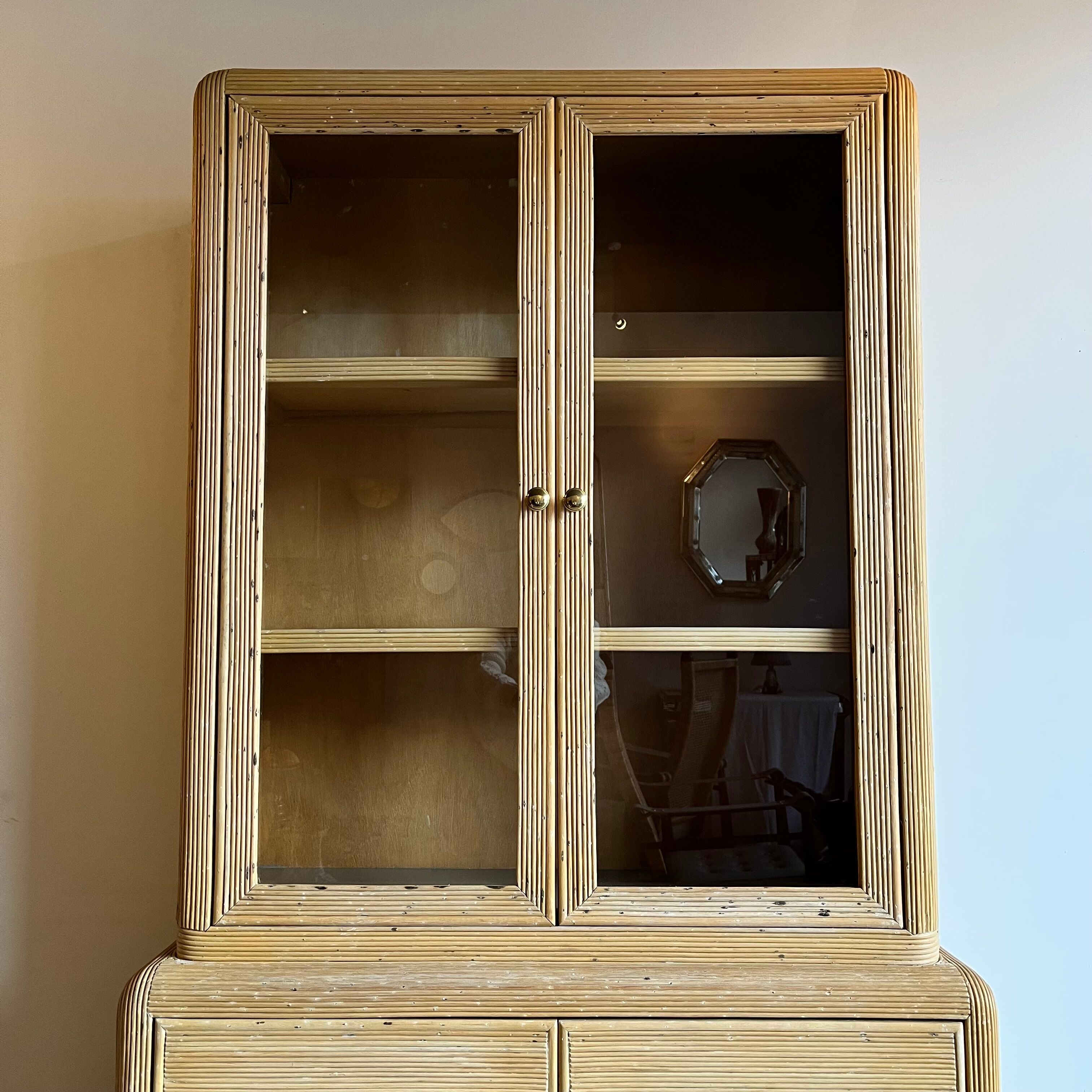 Showcase cabinet bamboo rattan Vivai del Sud