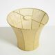 Beautiful 1960s orange ceramic table lamp with Cocoon shade | Made in Italy