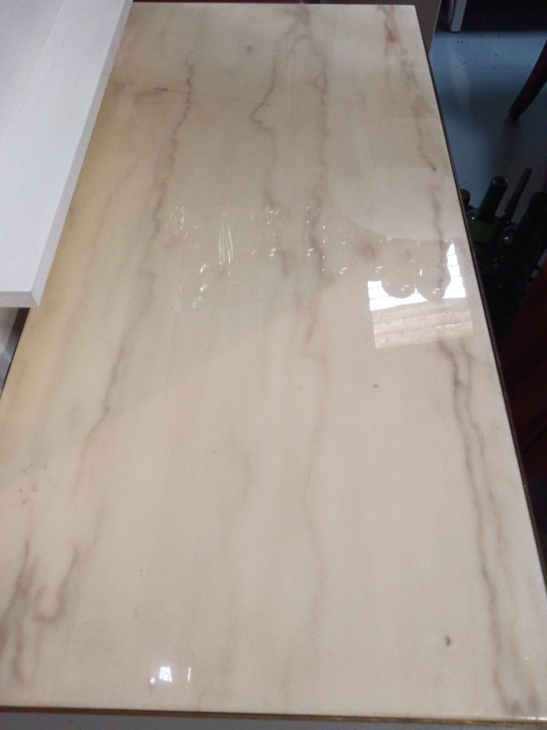 Marble and brass coffee table