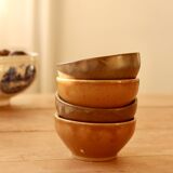 4 small mismatched vintage stoneware bowls/ramekins