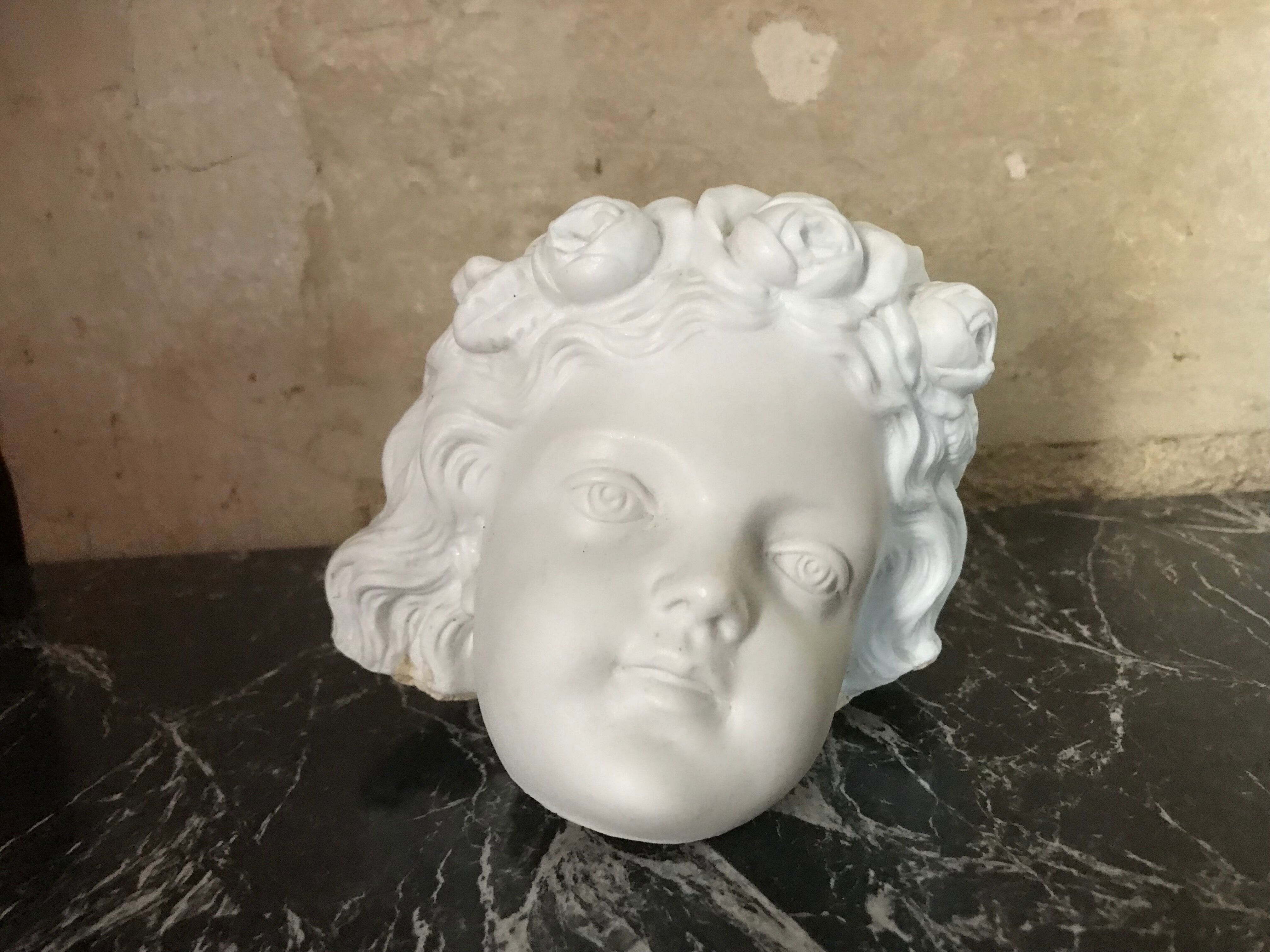 Child's head in biscuit