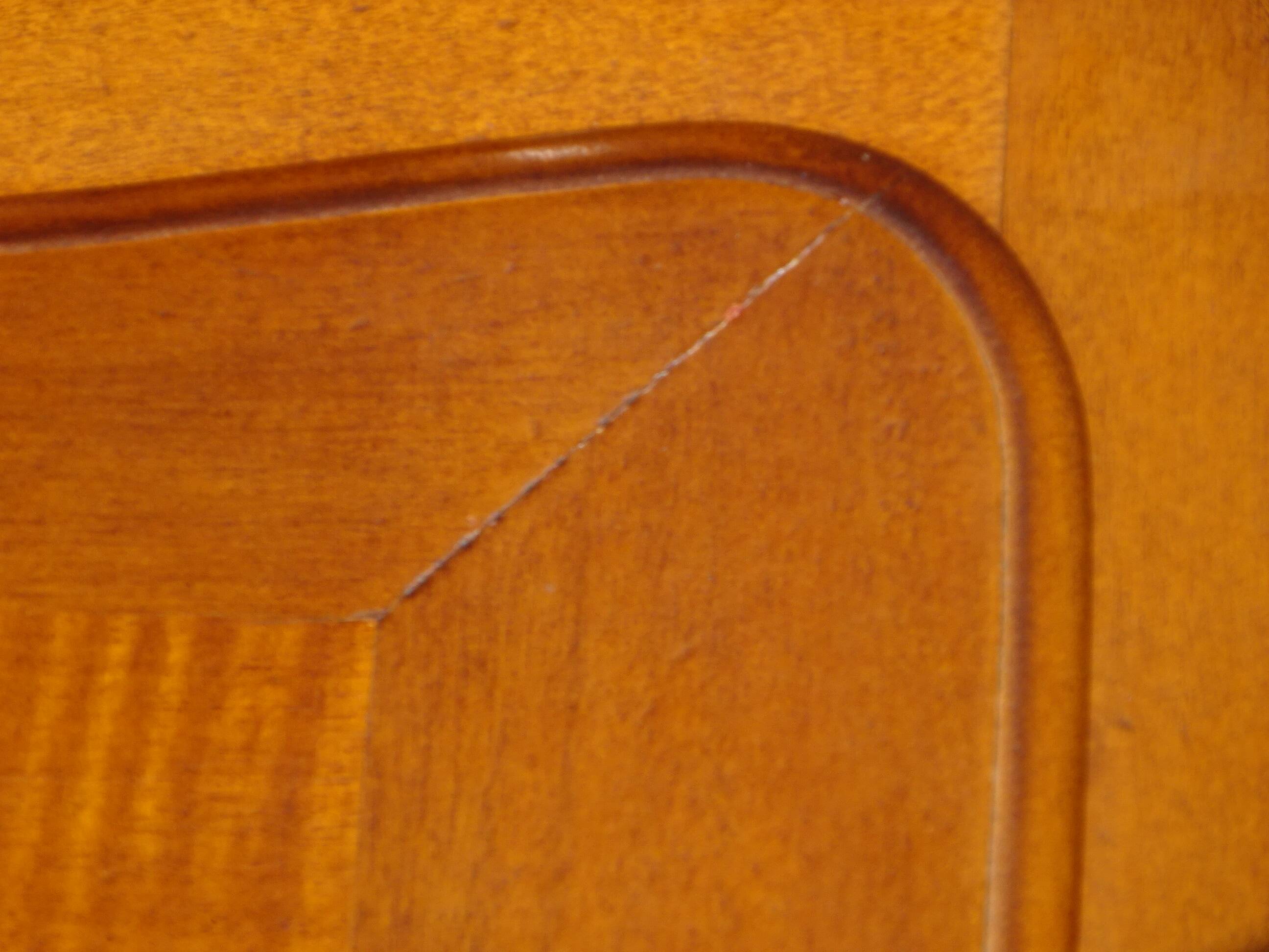 Secretary in solid cherry wood in Louis XV style.