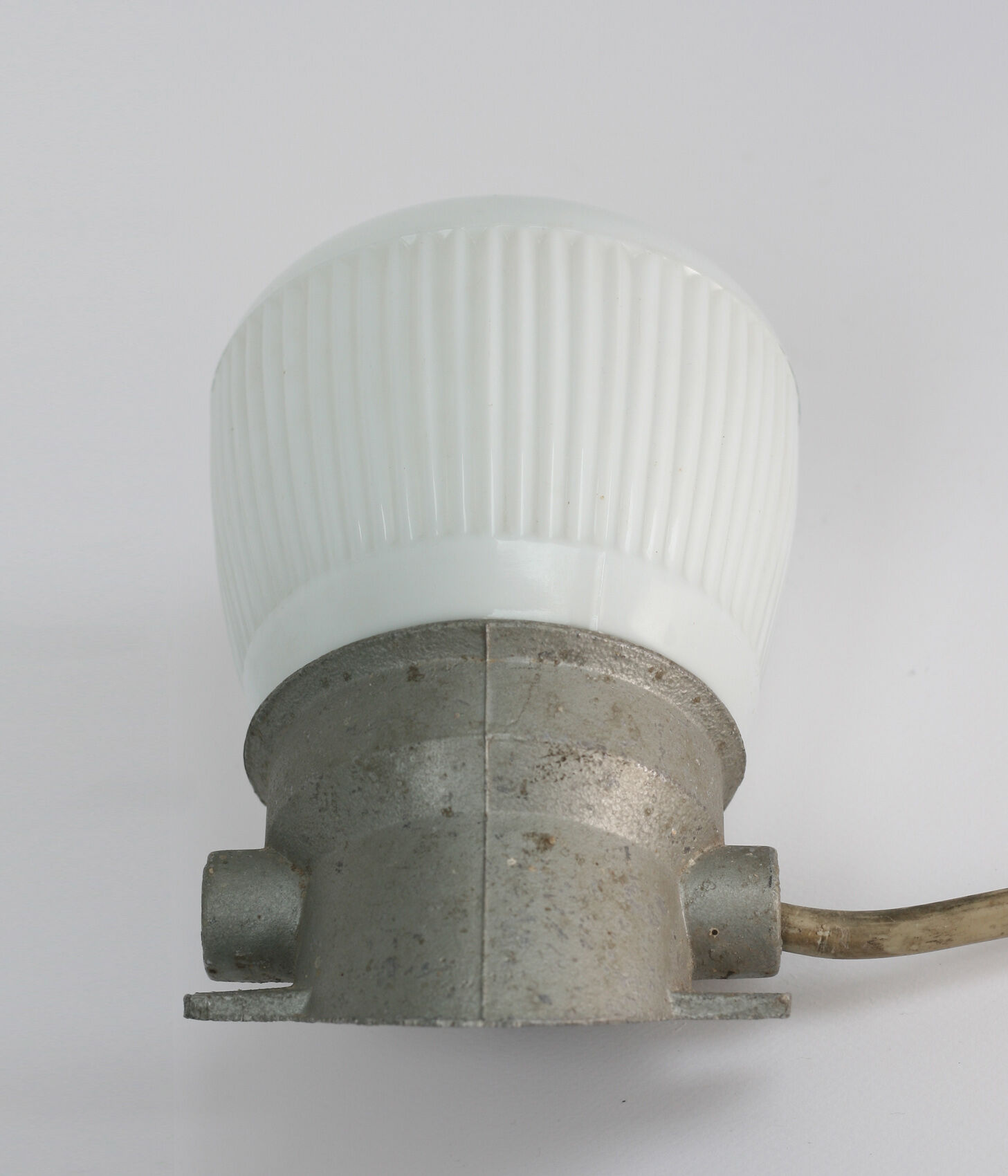 Vintage German Industrial Opaline Sconce