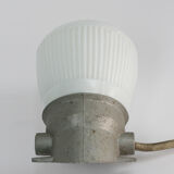 Vintage German Industrial Opaline Sconce