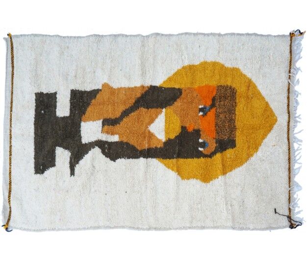 Colorful Berber carpet 242x147cm