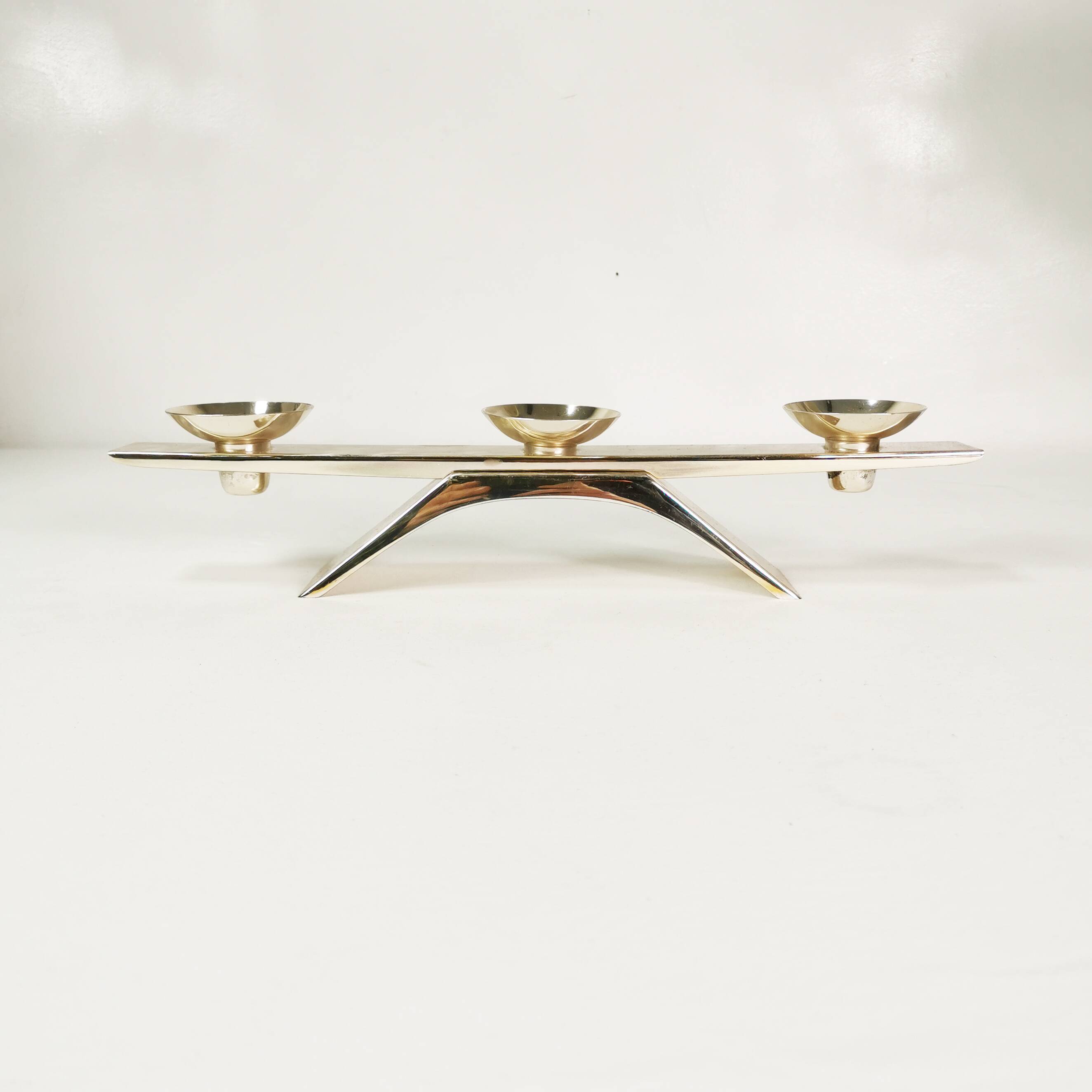 Mid Century Candlestick, WMF, designed by Kurt Radke, 1960s.