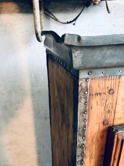 Wood and zinc cabinet
