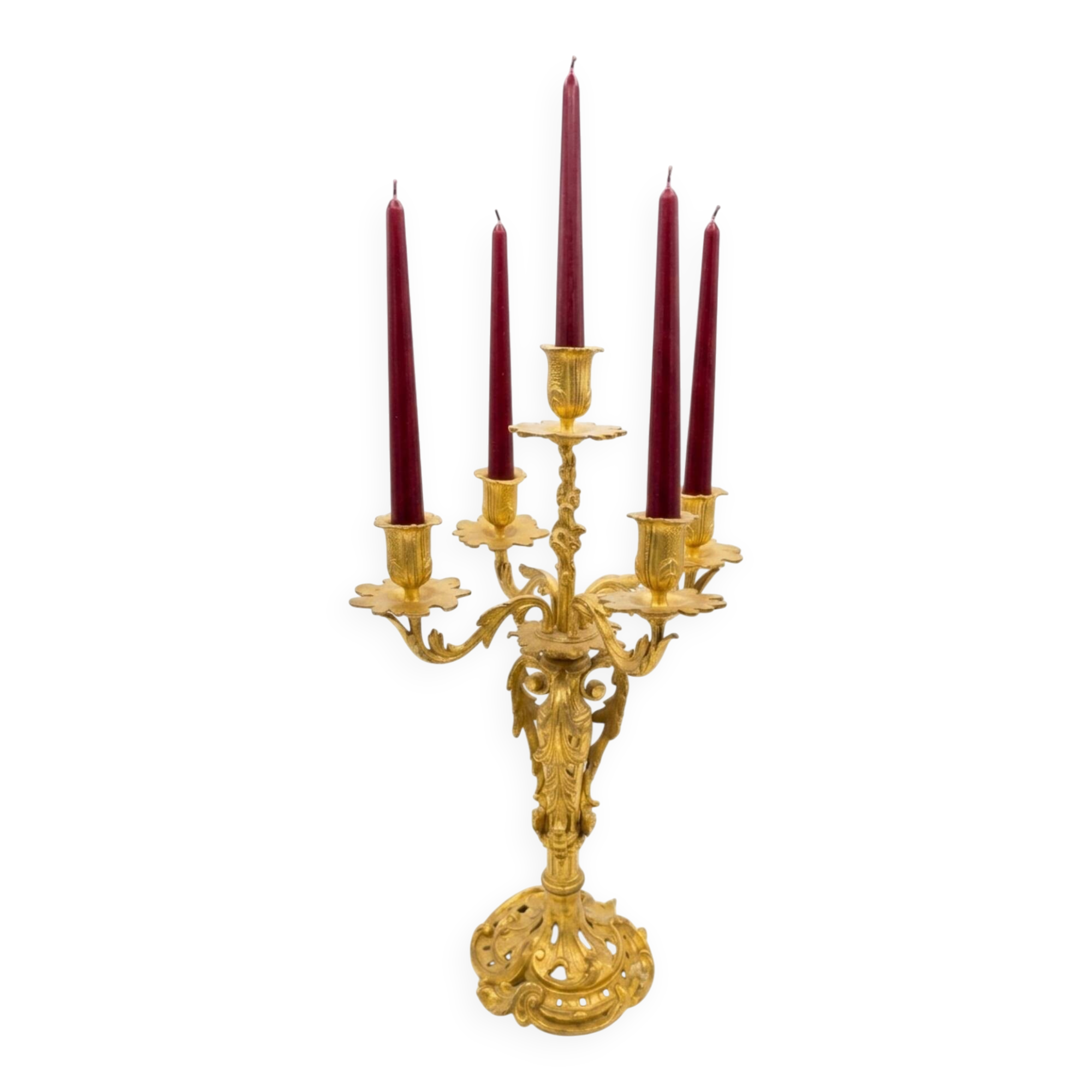 Louis XV style chandelier in gilded bronze