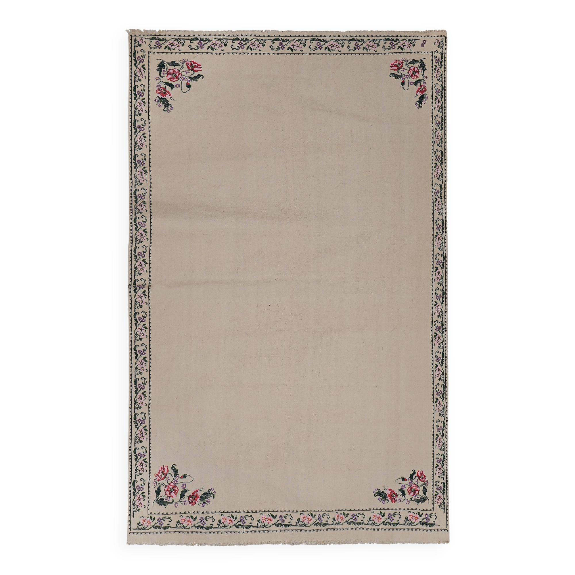 Vintage Turkish Oushak Rug Handwoven 160x250 cm