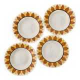 Digoin Sarreguemines soup plates SUNFLOWER decor