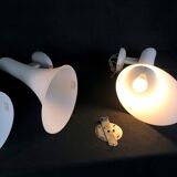 White Murano glass sconces for "Murano Due" by Carlo Nason Italy