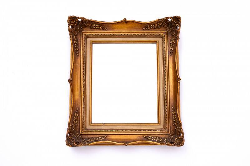 Mirror in gold frame, 1940s.