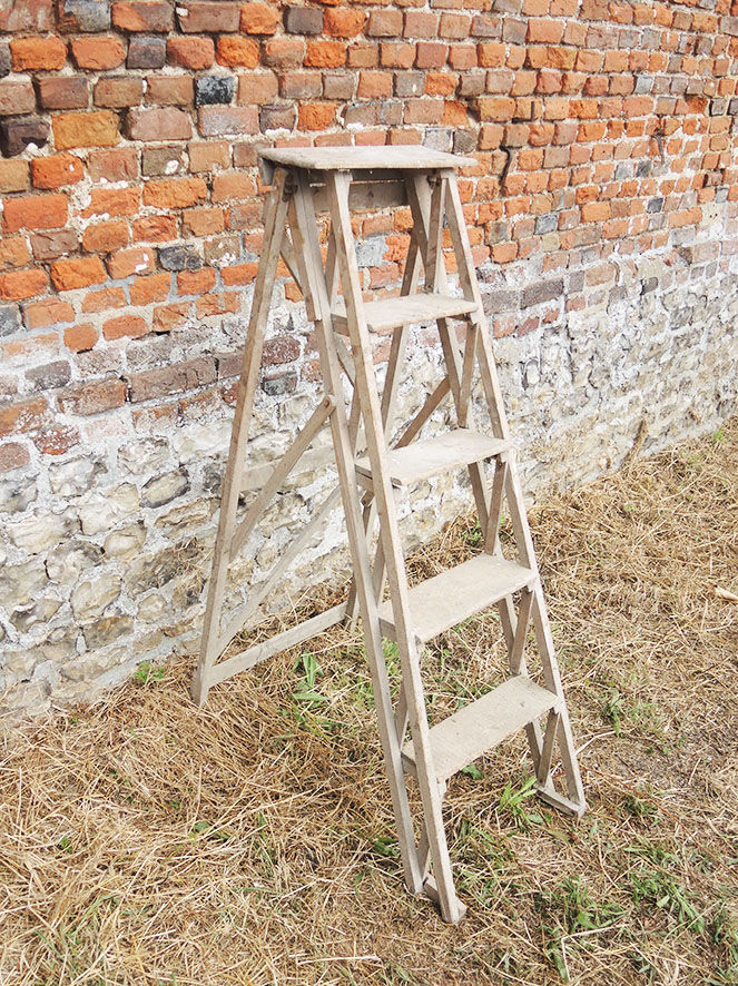 Former light wood painter's stepladder