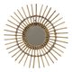 Miroir en rotin et bambou en forme de soleil du milieu du siècle, France, 58 cm