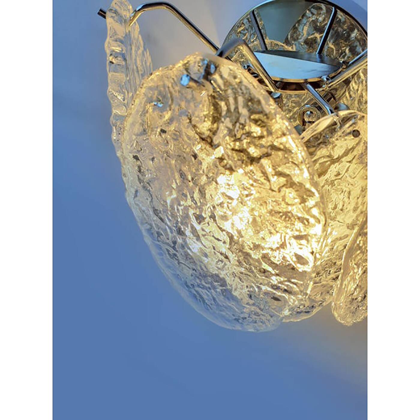 Mid-Century Modern Style “Nuvoletta” Glass Disc Wall Sconce