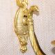 Simple wall sconce in classic Empire style made of vintage French cast brass 4316.