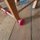 Doll high chair in wood – 1970s, foldable and on wheels