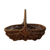Old vintage rattan basket retro
