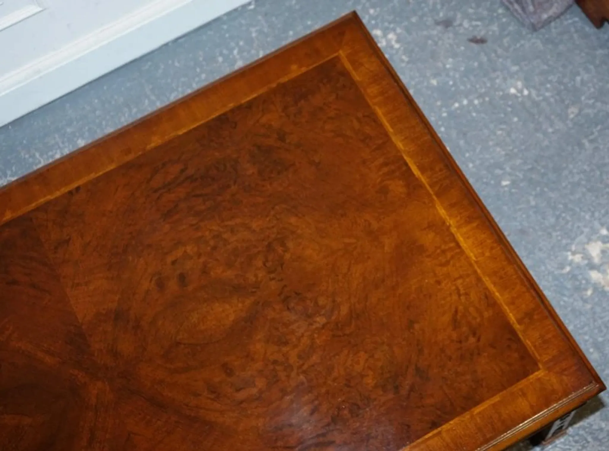 Large Georgian Coffee Table in Walnut Burr by Brights of Nettlebed London