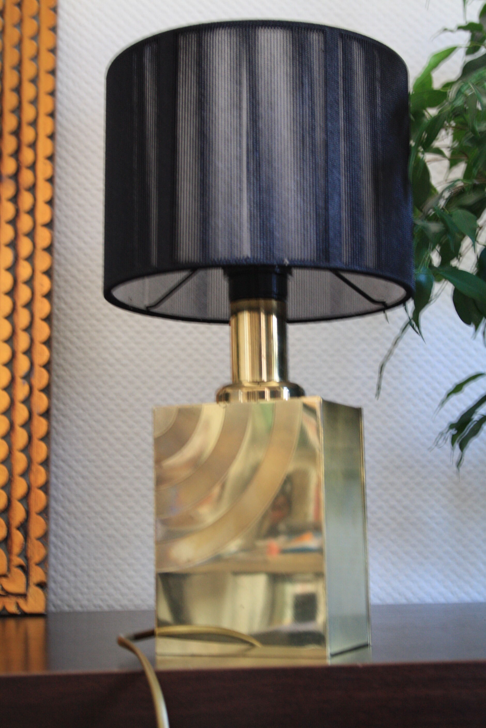 Vintage golden brass design lamp