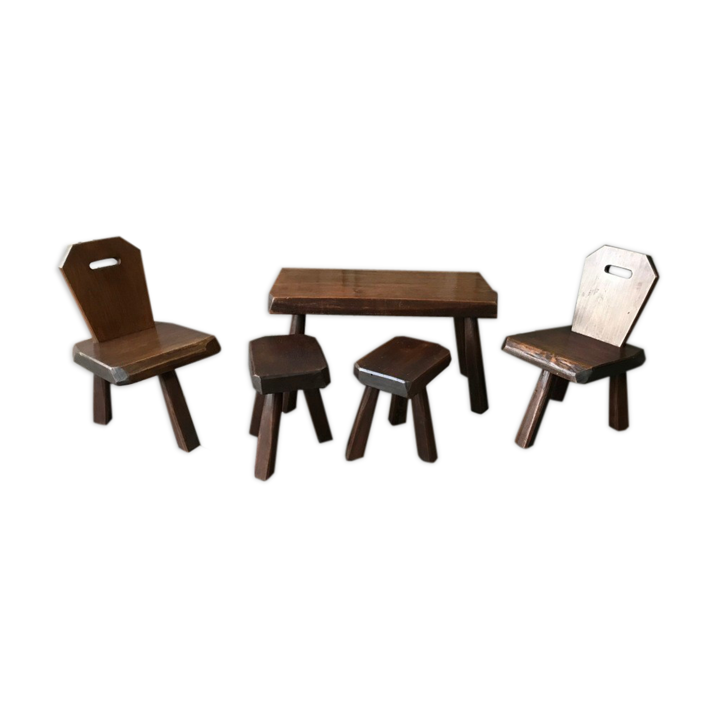 Furniture set chairs, tripod stools