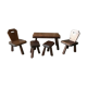 Furniture set chairs, tripod stools