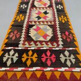 Ancien chemin de kilim étroit turc 122x51 cm shabby chic, kelim vintage