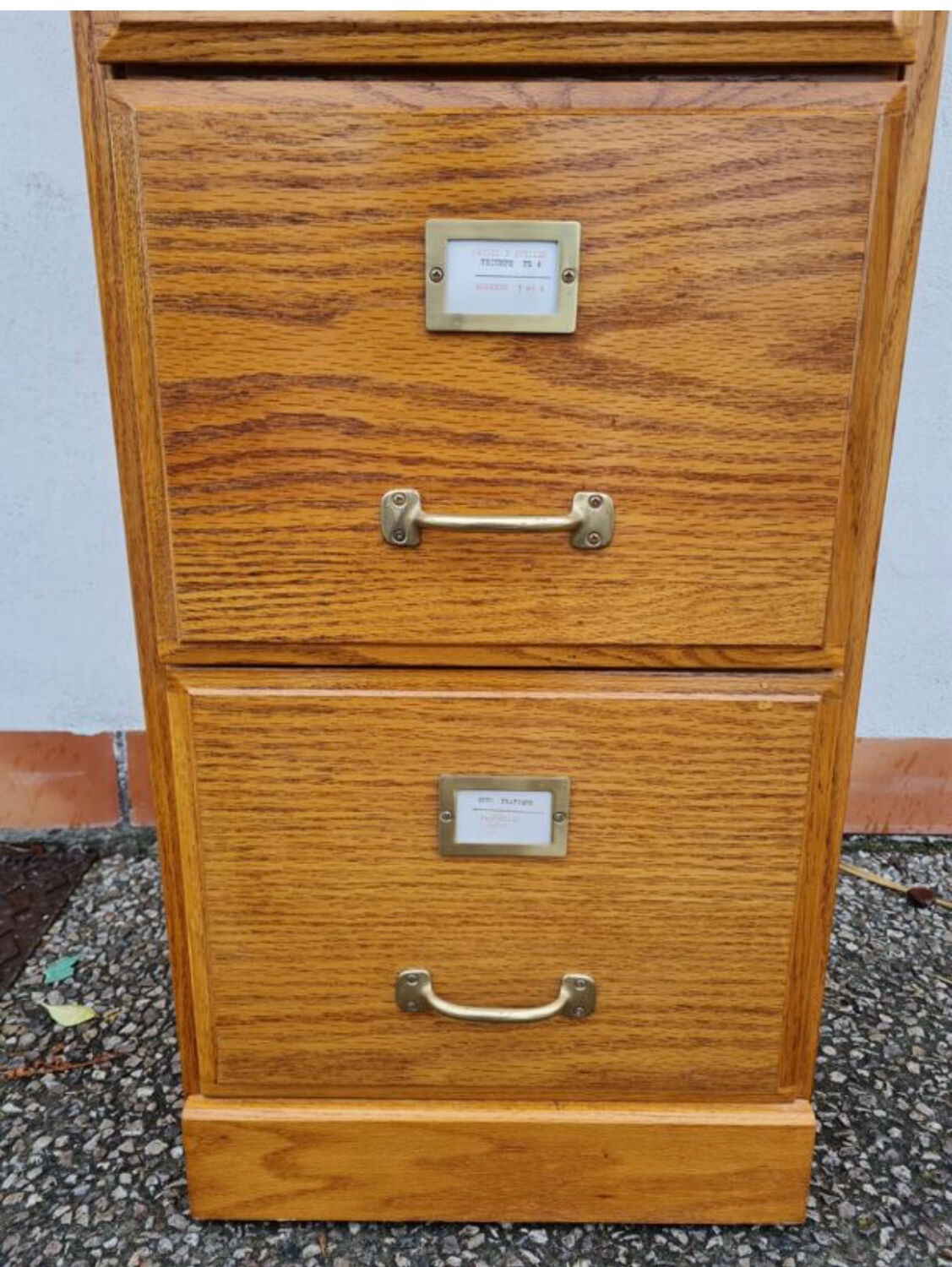 Meuble classeur en chêne des années 60