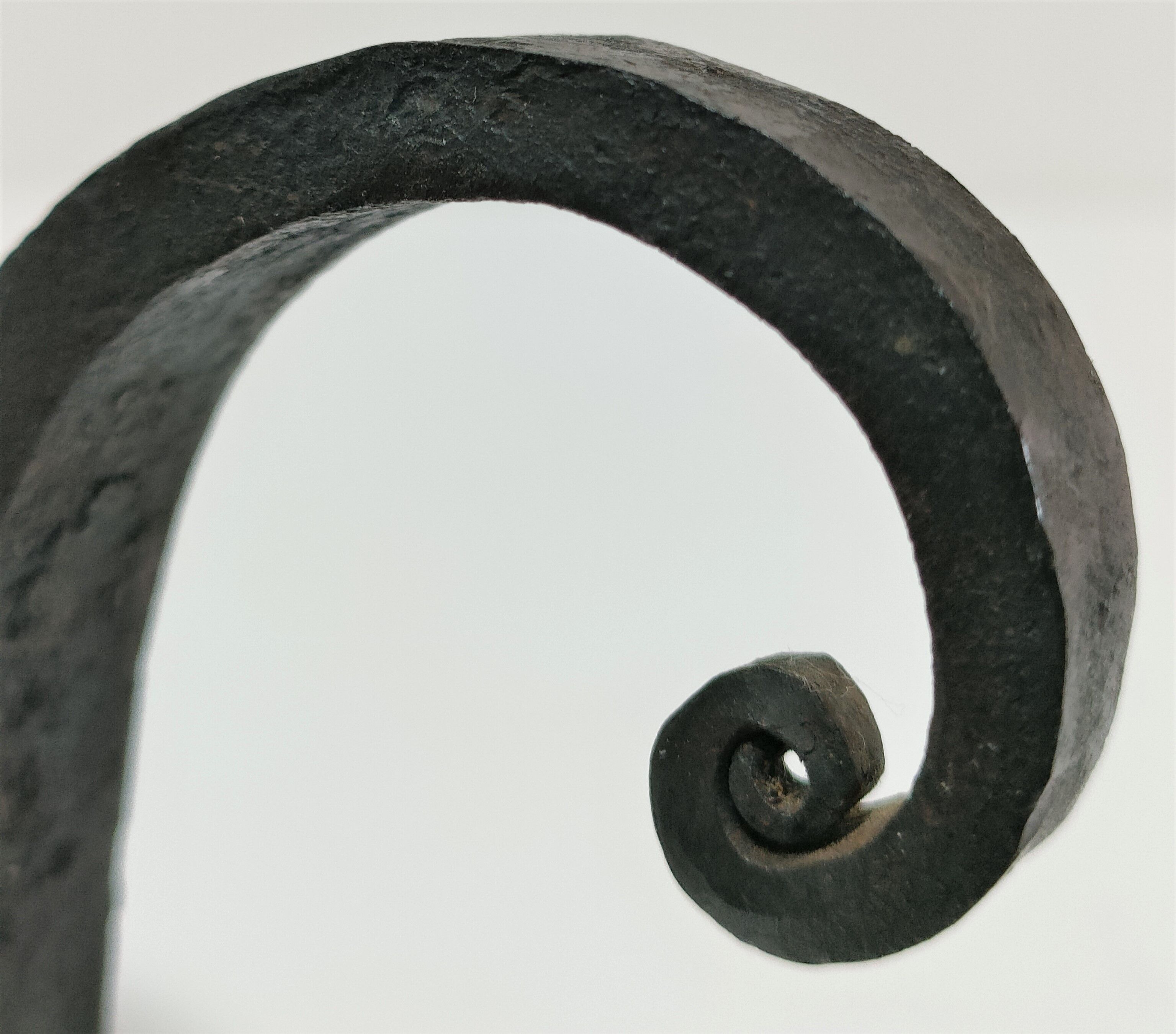 brutalist hand candle holder wrought iron 50s