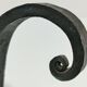 brutalist hand candle holder wrought iron 50s