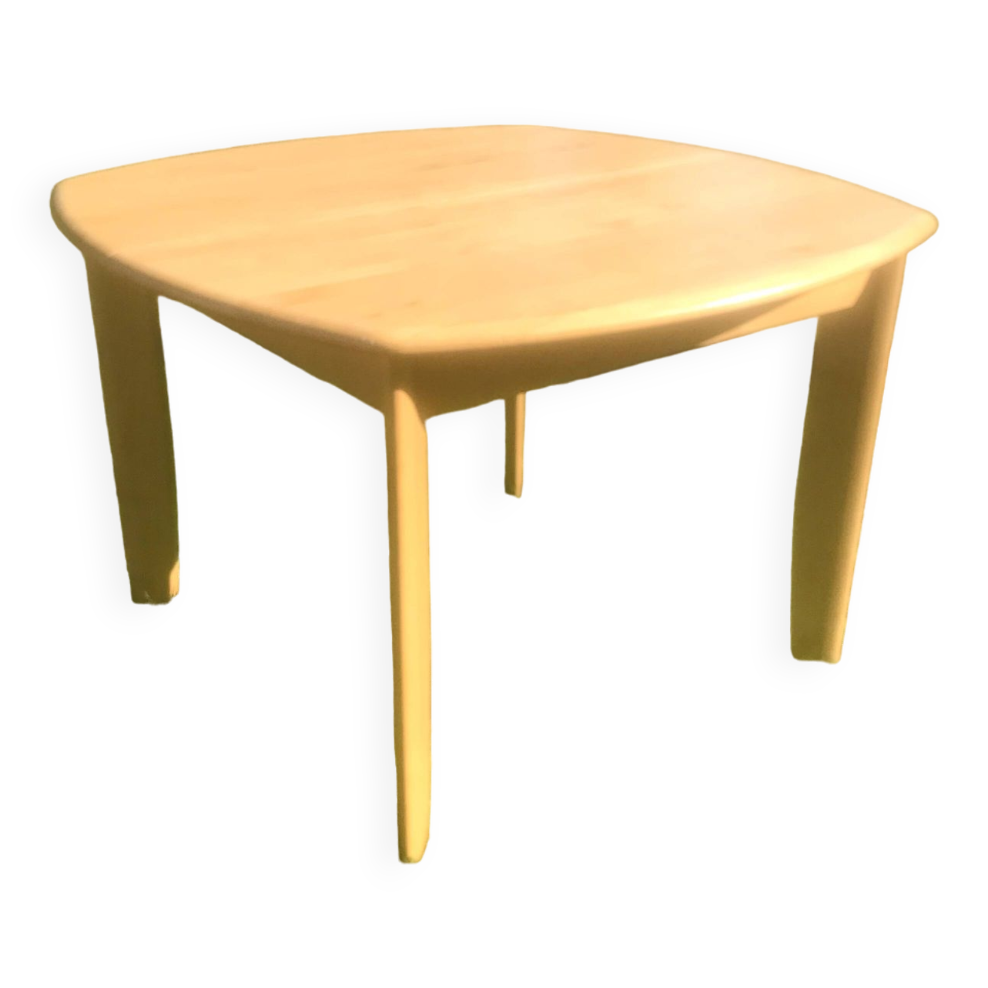 Vintage beech extendable dining table 1980