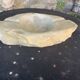 Large marble ashtray, white, beige, gray veins, vintage stone