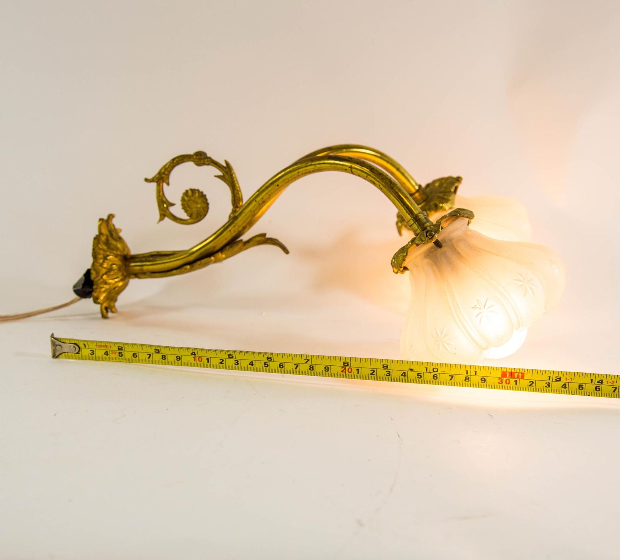 Victorian period brass floral wall