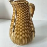 Corn cob earthenware pitcher – golden highlights