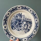 Two antique plates in Gien porcelain France