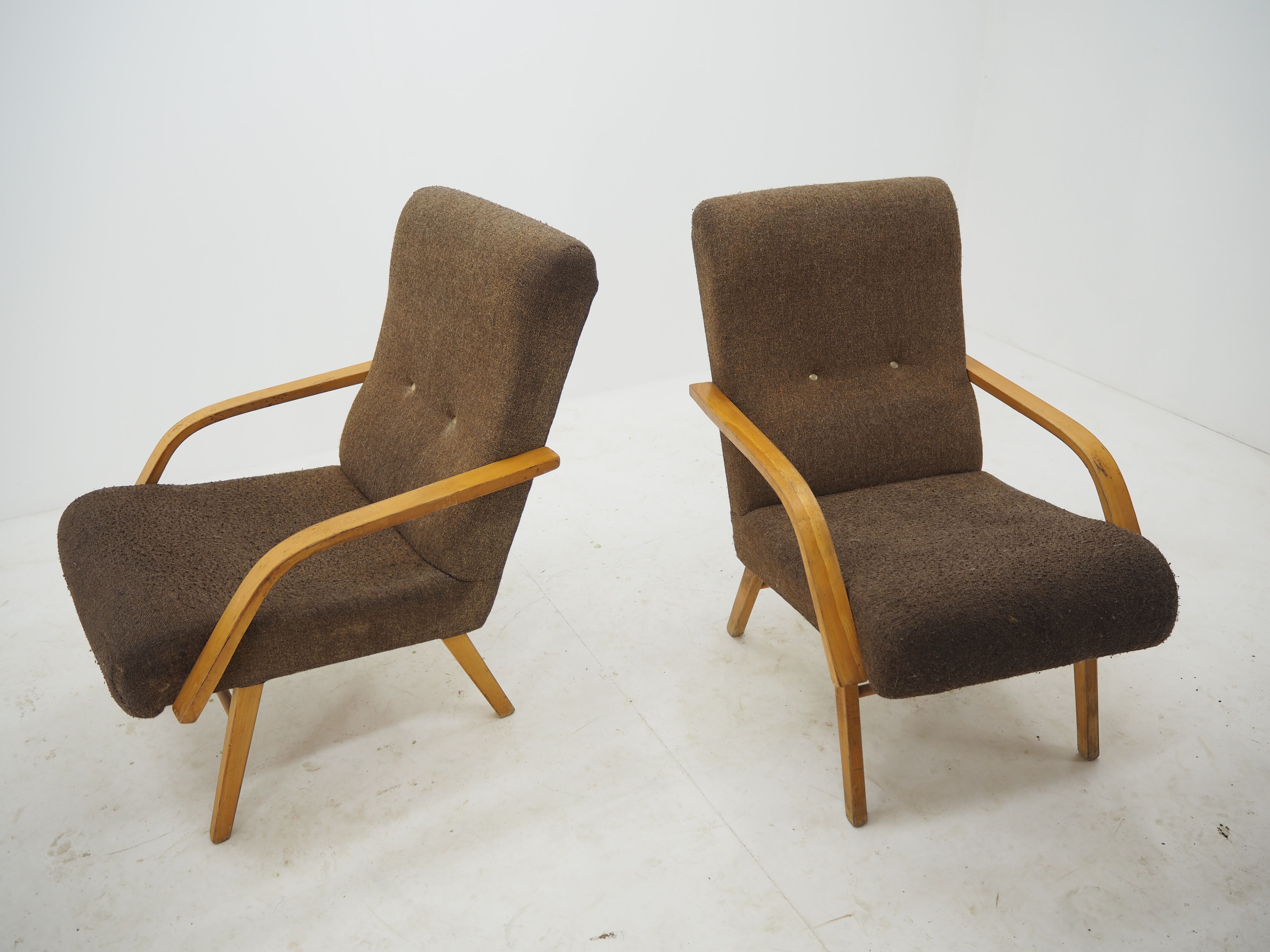 Pair of armchairs, Czechoslovakia, 1960