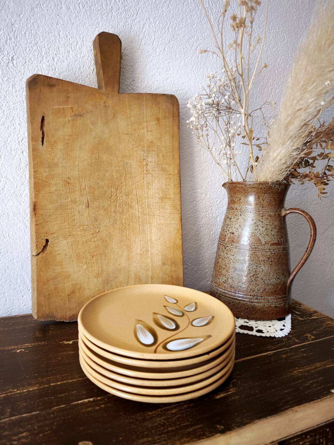 Set of 6 Sarreguemines Camargue model dessert plates (floral)