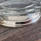 Crystal and silver-plated metal salad bowl and ramekin