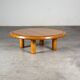 Round Pine Coffee Table, Charlotte Perriand for Les Arcs, France, 1960s