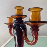 Amber glass chandelier from the 70s