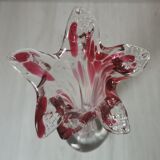 Vase soliflore free-form blown glass
